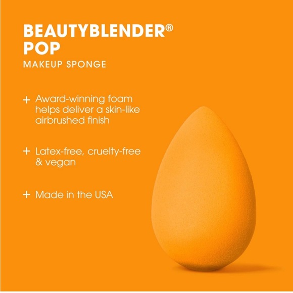 ORIGINAL BEAUTY BLENDER| New In Box Orange Pop Foam Makeup Blender - Picture 7 of 7